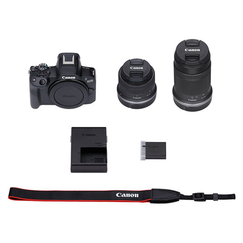 Cámara Canon Mirrorles - R50 con Lente RF18-45mm y 55-210mm IS STM