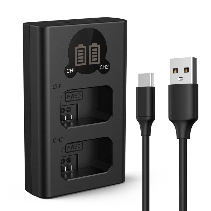 Cargador doble K&F Concept - baterías Sony FW50